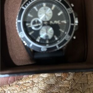 Michael Kors Black and Silver Watch